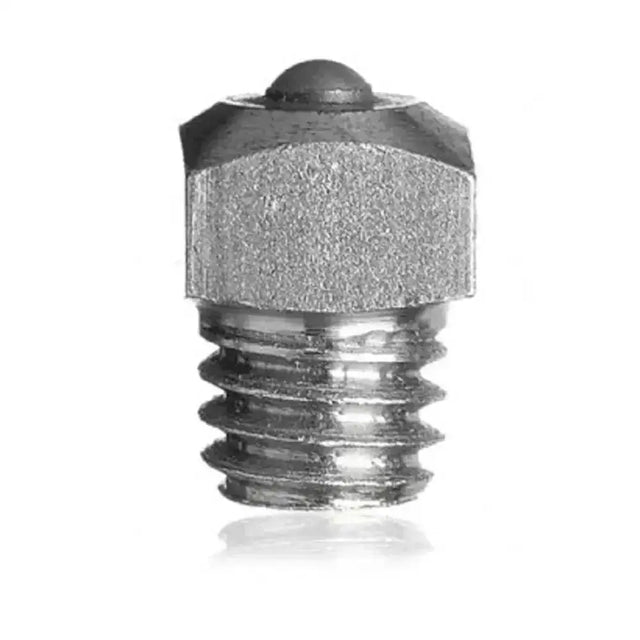 Silver stromsholm screw in stud type el with hexagonal nozzle and threaded base for road work applications