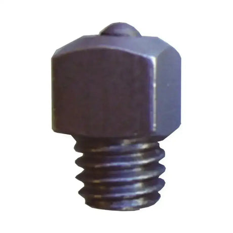 Black hexagonal metal threaded nozzle with rounded cap for stromsholm screw studs type l equestrian use