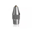 Silver metallic stromsholm screw in studs type ts with threaded base and textured middle for equestrian use