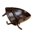 Brown leather stubbs bib s76 bicycle helmet with adjustable straps and buckle closures discourages tearing permitting feeding