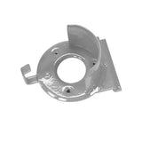 Gray metallic stubbs bridle rack slat-wall bracket with circular base and flange for modern slat-wall use