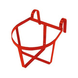 Red metal stubbs bucket holder lightweight hook on s9l with curved handles and hexagonal light duty steel frame