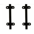 Black metal stubbs door grille sockets s389s with sleek rectangular handles and mounting brackets for doors