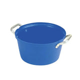Blue enamel stubbs feed bowl s6ph with silver metal handles heavy duty feed pot handy 16 lt