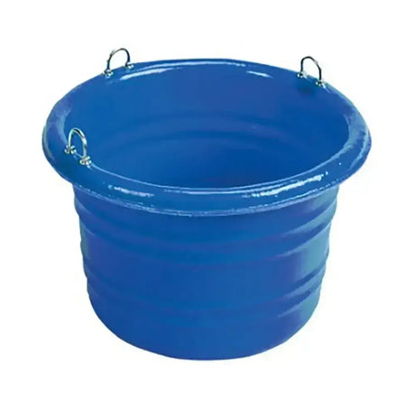 Blue heavy duty plastic feeder stubbs feed tub junior s43ft american style with metal handles and 25 lt capacity