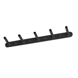Black metal stubbs five hook general rack s285 coat rack with five evenly spaced hooks for hanging coats