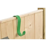 Green metal stubbs giganti-hook with curved s-shaped design ideal for stable hooks and tack rooms