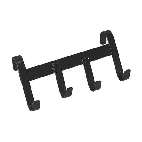 Black metal wall-mounted stubbs handy hanger s94 with three curved hooks perfect for hanging coats or keys