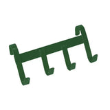 Green metal wall-mounted stubbs handy hanger s94 with four curved hooks handy hanger four hook model