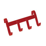 Red metal wall-mounted stubbs handy hanger s94 four hook model with four curved hooks for easy hanging