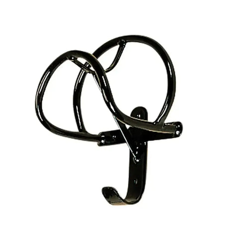 Black metal stubbs harness collar rack s21a with sleek curved design and glossy black stubbyfine coated finish