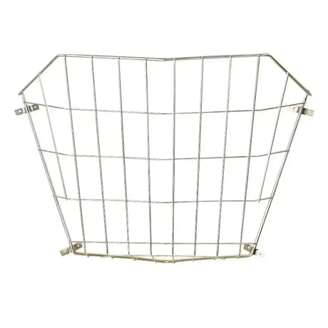 Silver wire mesh stubbs haysaver corner rack with hexagonal shape and reinforced corners substantially reduces wastage