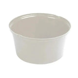 A sleek off-white plastic stubbs heavy duty feed bowl with a smooth rounded rim and slightly flared sides