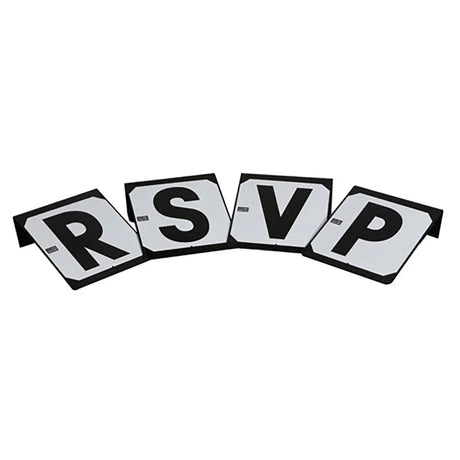 Black and white rsvp dressage letters markers with sleek modern design by stubbs hook best selling tread-in