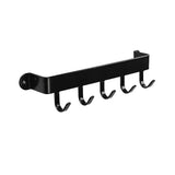 Black metal wall-mounted stubbs hook shelfie s5528 with five strong steel hooks for durable hanging storage