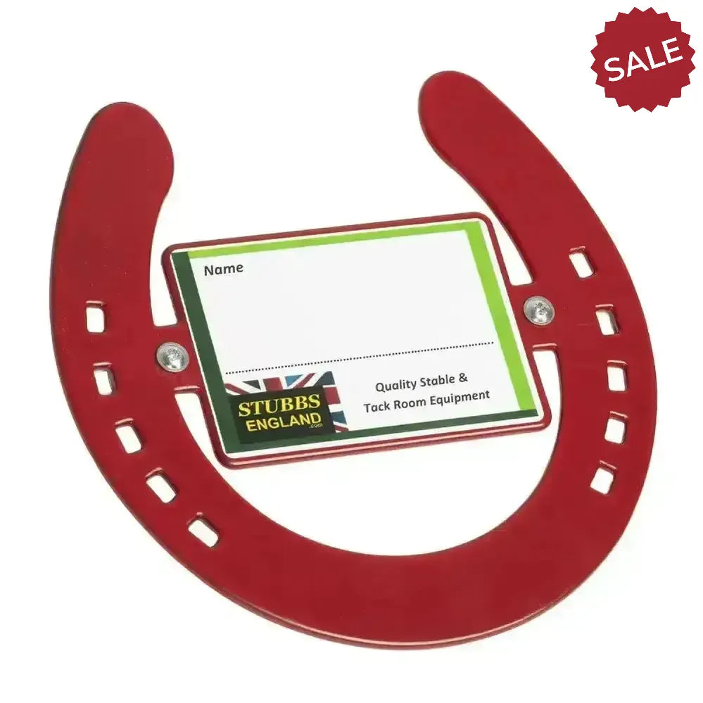 Stubbs Horseshoe Stable Nameplates Black Stable Nameplates