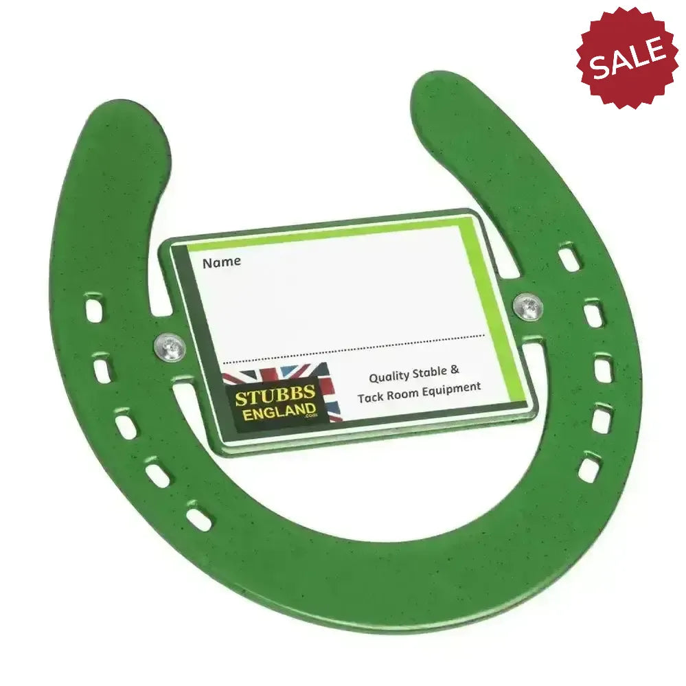Stubbs Horseshoe Stable Nameplates Green Stable Nameplates