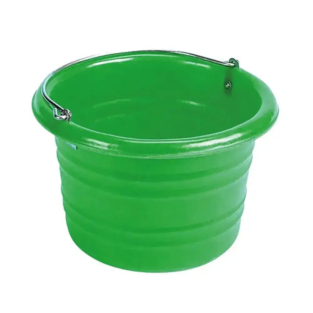 Bright green stubbs jumbo feed collapsible bucket with metallic handle perfect as a jumbo feed water bucket