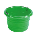 Bright green stubbs jumbo feed collapsible bucket with metallic handle perfect as a jumbo feed water bucket