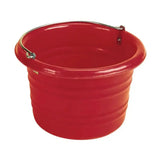 Red plastic stubbs jumbo feed water bucket with metallic handle for easy carrying and daily use