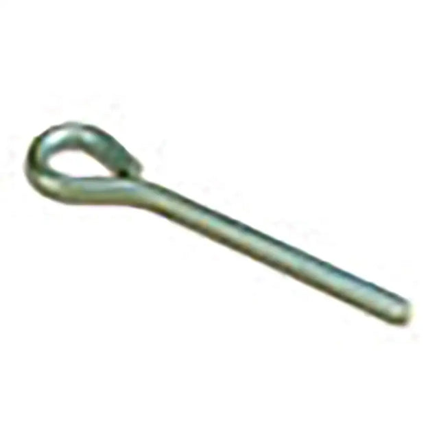 A silver metallic split pin with looped end and straight shaft for stubbs jump cups js42 spare pins js423p use
