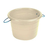 Cream-colored stubbs large manure bucket with stout rope handles and reinforced eyes for heavy-duty use