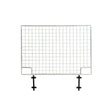 Silver wire mesh stubbs mesh door grid small s38m35 panel with black mounting brackets for secure installation