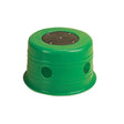 Green plastic stubbs mounting block s52 step stool with mesh top side holes and sharp corners for stable mounting