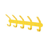 Bright yellow metal stubbs multi coat rack with five evenly spaced multi coat hooks s955 for hanging coats