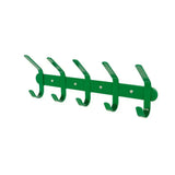 Green metal stubbs multi coat rack with five evenly spaced hooks perfect for organized hanging s955 coat hooks