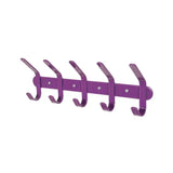 Purple metal stubbs multi coat rack with five evenly spaced hooks for hanging coats s955 multi coat hooks