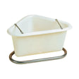 White triangular plastic corner manger with chrome handles and tubular support frame by stubbs plastic corner