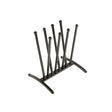 Stubbs porcupine rack s238 black metal free standing rack with rounded caps on each rod for shoe storage