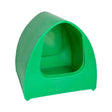 Bright green plastic stubbs poultry palace pet shelter with curved entrance for animal husbandry use