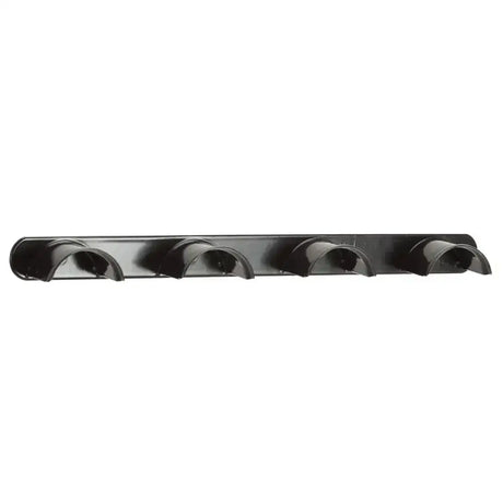 Black metal stubbs quad bridle rack s204 with four curved hooks for hanging bridles and tack