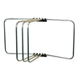 Stainless steel stubbs rug rack five arm with black mounting brackets for boat trailer hitch use