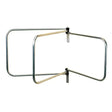 Chrome finished metal stubbs rug rack three arm s90 with sleek rectangular frame and adjustable mounting brackets popular swivelling design