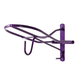 Purple metal wall-mounted stubbs saddle hook s174 with curved hooks and sturdy mounting plate for horse halters