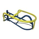 Blue and yellow metal horse trailer hitch guard stubbs saddle minder s162 significantly reduces theft