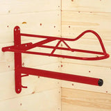 Red metal stubbs saddle rack western light s19w with curved design and mounting bracket for saddle rack western use
