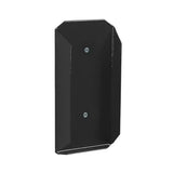 Black rectangular wall-mounted bracket with matte finish and two silver screws for stubbs salt lick holder s25 brick type lick