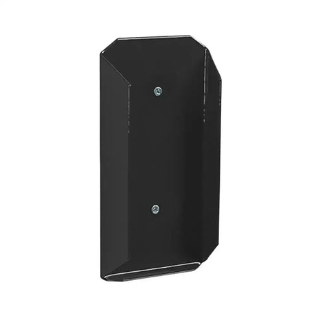 Black rectangular wall-mounted bracket with matte finish and two silver screws for stubbs salt lick holder s25 brick type lick