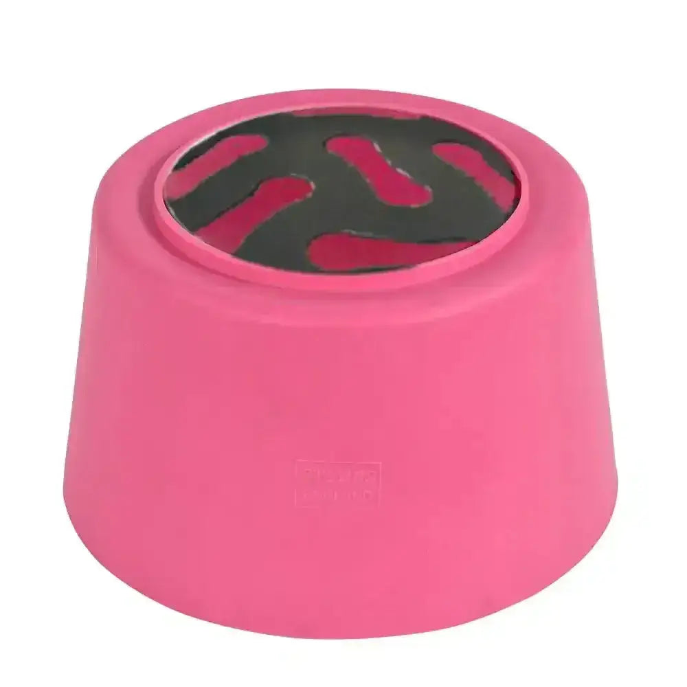 Pink silicone stubbs slo-grazer medium footstool with black and pink zebra striped circular top great boredom breaker