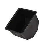Black plastic storage bin stubbs soak n roll with rectangular tapered design and drainage point for soaking use