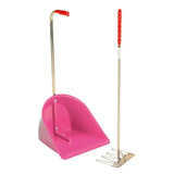 Stubbs Stable Mate Manure Collector With Long Handle Rake (S4585) Pink Mucking Out Barnstaple Equestrian Supplies