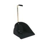 Black plastic dustpan with gold metal handle and black grip for stubbs stable mate spare collector s452 stable mate manure use
