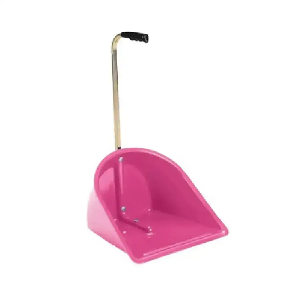 Pink plastic stubbs stable mate spare collector s452 dustpan with gold metal handle and black grip for stable mate manure