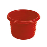 Red glossy plastic stubbs stable water tub with vertical ridges effective drinking tub 25lt capacity
