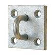 Galvanized metal stubbs stall guard plate with u shaped hook and four mounting holes for heavy duty attachment