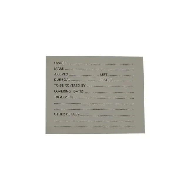 Stubbs Stud Card Holder Spare Card Large S26A Large Stable Accessories
